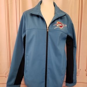 OKC Thunder Basketball Blue zip up Jacket-M
